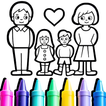 Family Love Coloring Book