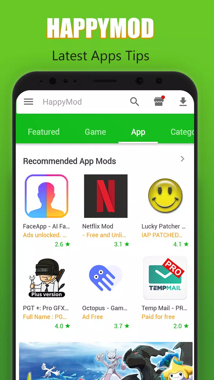 Baixar e instalar aplicativos com o HappyMod