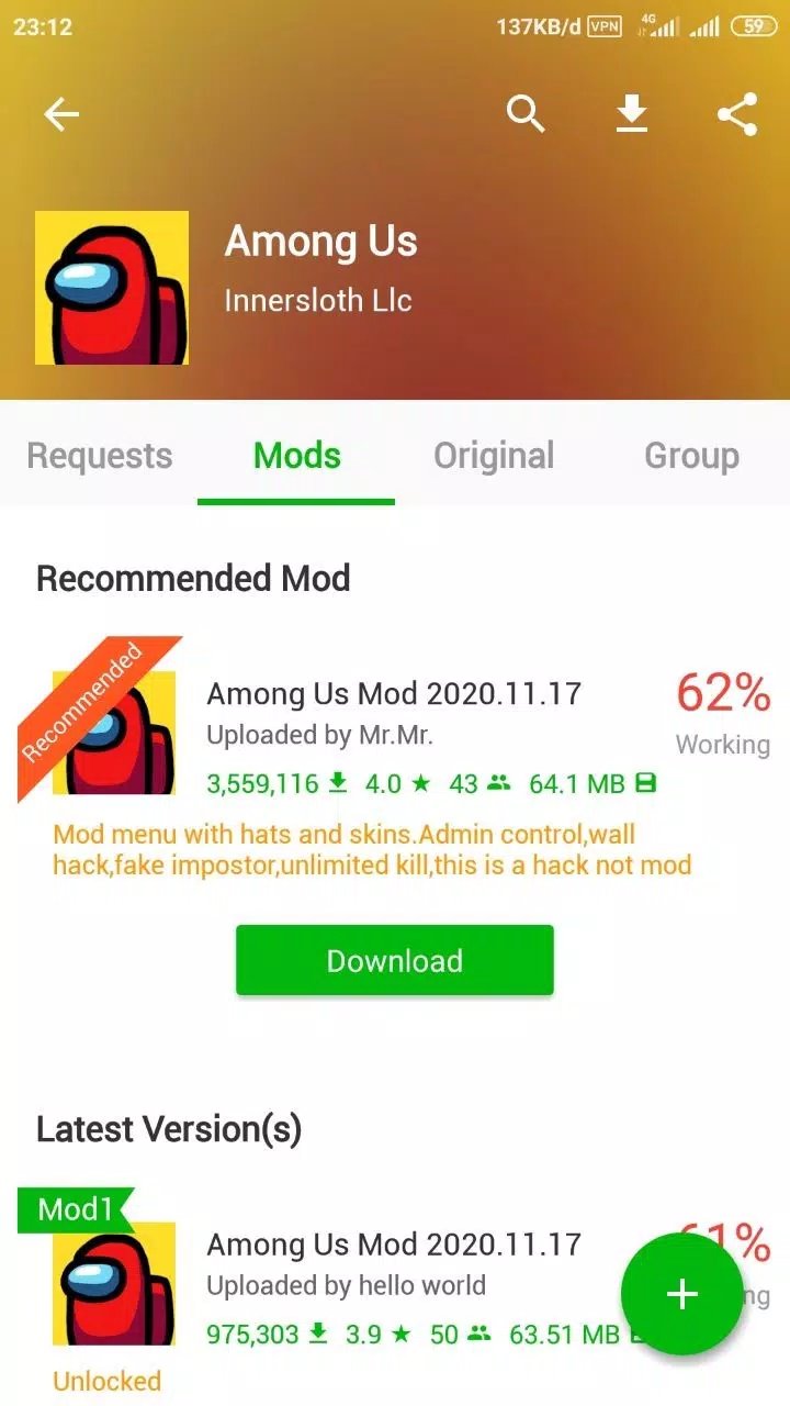 Among as cheat mod menu download latest version 2020.11.17