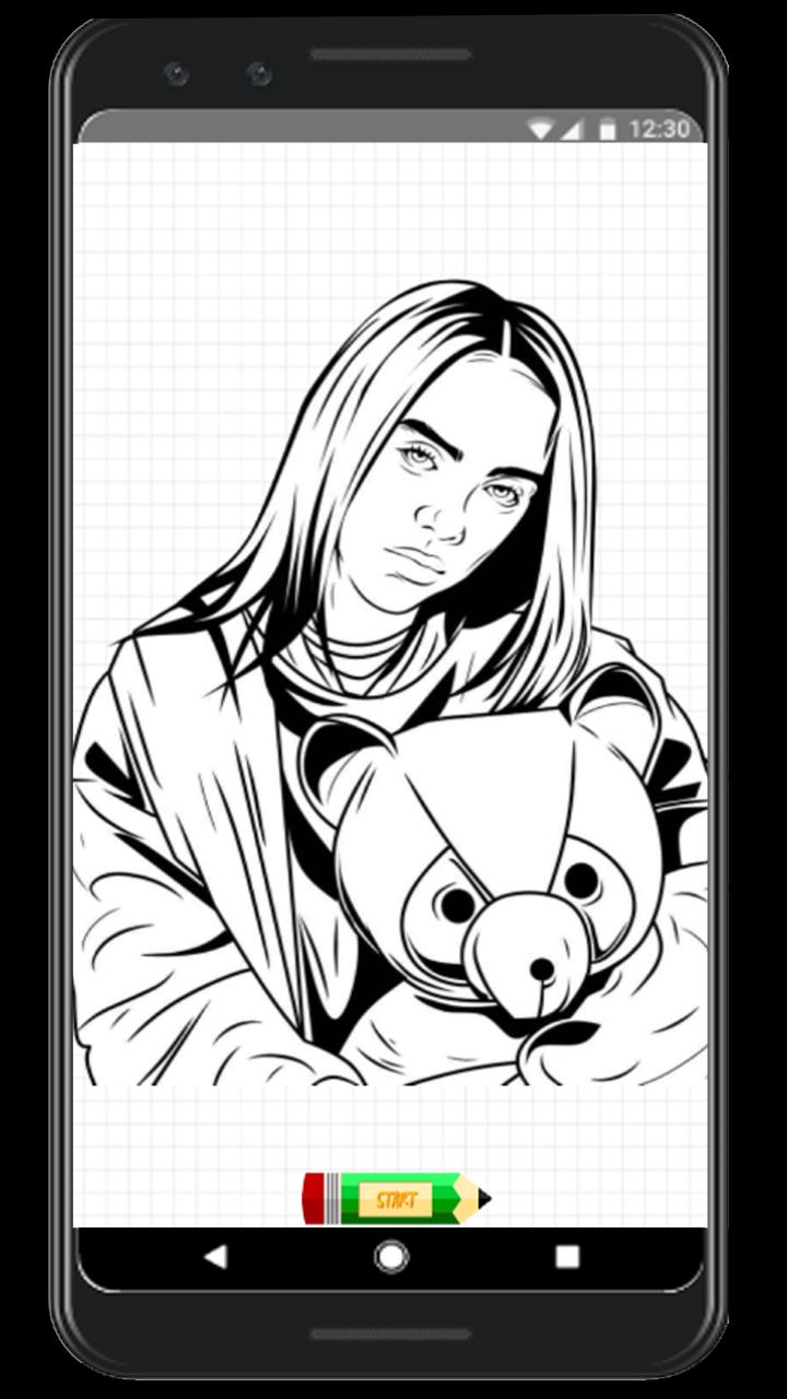 Sketch Billie Eilish Drawing Step By Step