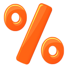 Math Percentages Practice icône