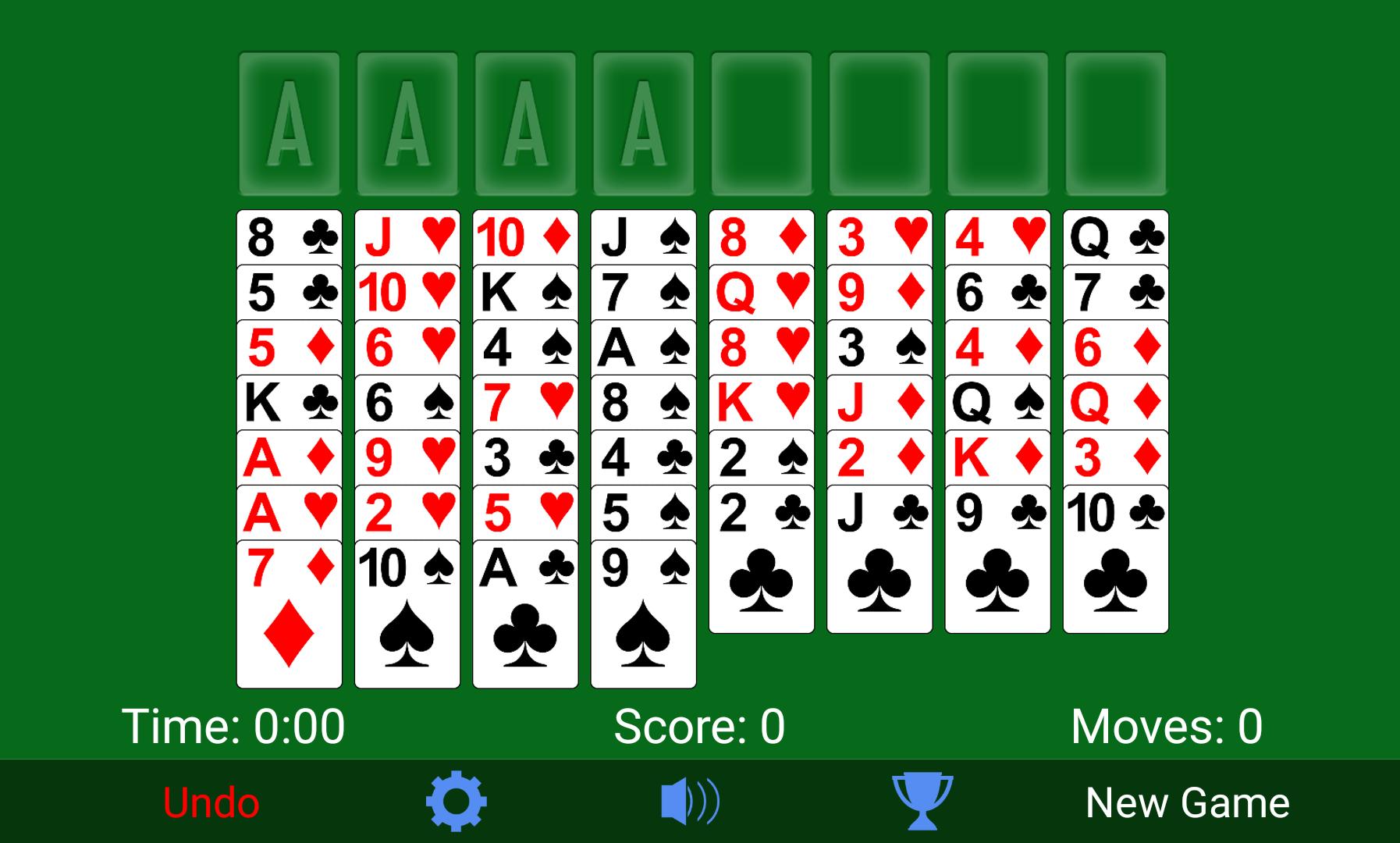 FREECELL. FREECELL (Солитер). Свободная ячейка пасьянс.