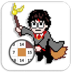 Harry Number Coloring Books : Wizards Pixel Art