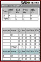برنامه‌نما Basketball Stats عکس از صفحه