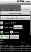 Soccer Stats w/ Timer syot layar 1