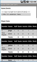 Soccer Stats w/ Timer تصوير الشاشة 2