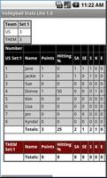 Volleyball Stats Lite capture d'écran 2