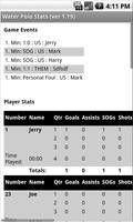 WaterPolo Stats Tracker スクリーンショット 2