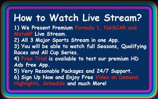 Poster Racing Live Stream Nascar Formula1 MotoGP in HD