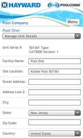 Hayward PoolComm screenshot 2