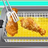 Chef de cocina de pollo frito icono