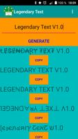 Legendary Text Affiche