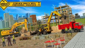 Excavator sim destroying games اسکرین شاٹ 1