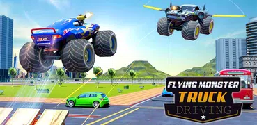 Flying Monster Truck Driving: Shooting Games