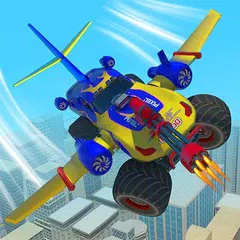 Скачать Flying Monster Truck Driving: Shooting Games XAPK