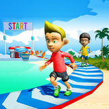 des gamins courir course amusement 3d icône