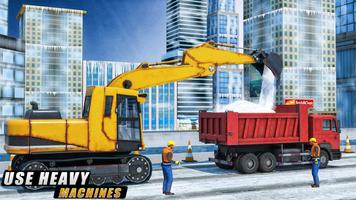 Snow Excavator & Road Construction Games 2020 اسکرین شاٹ 1