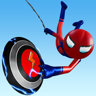 Flying Stickman Rope Hero icône