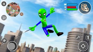 Flying Stickman Rope Hero capture d'écran 1