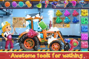 Kids Truck Wash Service-Mechanic Workshop Garage-poster