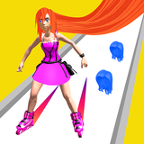 Hair run Challenge runner game أيقونة