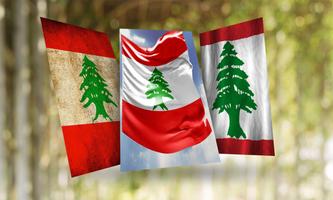 Poster Lebanon Flag