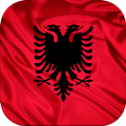 Albania Flag Wallpaper icône