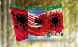 Albania Flag Wallpaper poster