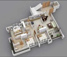 3D House Plans Wallpaper capture d'écran 3