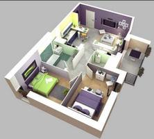 3D House Plans Wallpaper capture d'écran 1