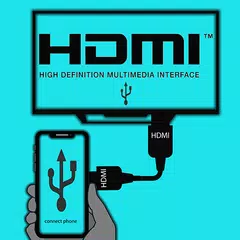 hdmi usb connector mobile screen cast mirroring tv