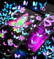 Neon butterfly glow wallpapers capture d'écran 3