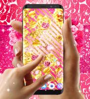 برنامه‌نما Pink rose gold live wallpaper عکس از صفحه