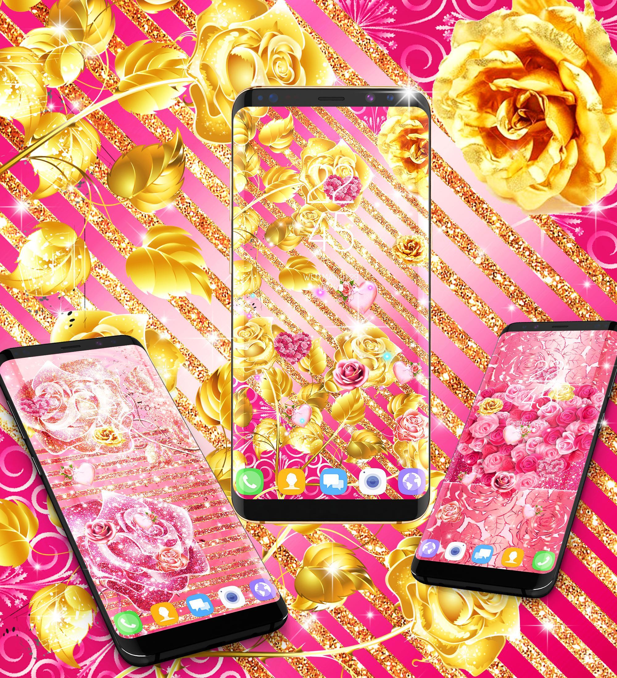 Pink Rose Gold Live Wallpaper For Android Apk Download