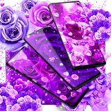 Purple rose live wallpaper