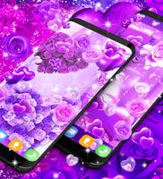 Purple rose live wallpaper 스크린샷 3