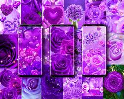 Purple rose live wallpaper पोस्टर