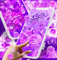 Purple rose live wallpaper ảnh chụp màn hình 2
