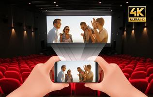 HD Video Projector Simulator – Cinema Screen Video Affiche