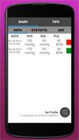 Blood Pressure Diary capture d'écran 1