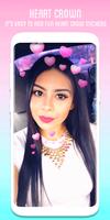 Heart Crown Face Camera الملصق
