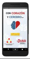 Con corazón y cerebro plakat