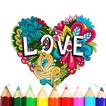 Romantic Heart Coloring Book 图标