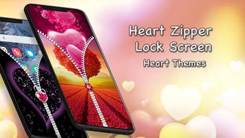 Heart Zipper Lock Screen screenshot 1