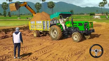 Real Tractor Trolley Simulator Cartaz