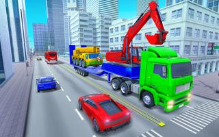 Grand Truck Transport Heavy Excavator Games syot layar 1