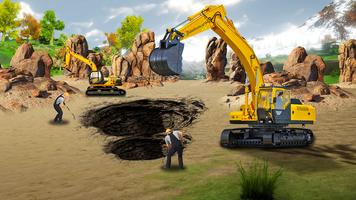 Excavator Simulator Games JCB Poster