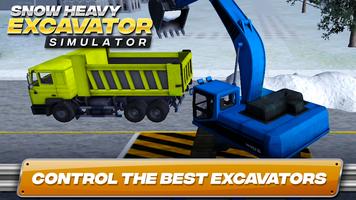 Snow Heavy Excavator Simulator Affiche