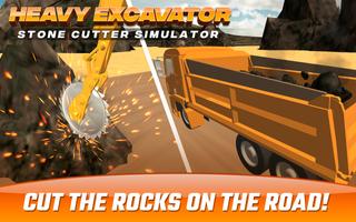 Heavy Excavator  Stone Cutter Simulator Affiche