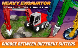 Heavy Excavator  Stone Cutter Simulator imagem de tela 1